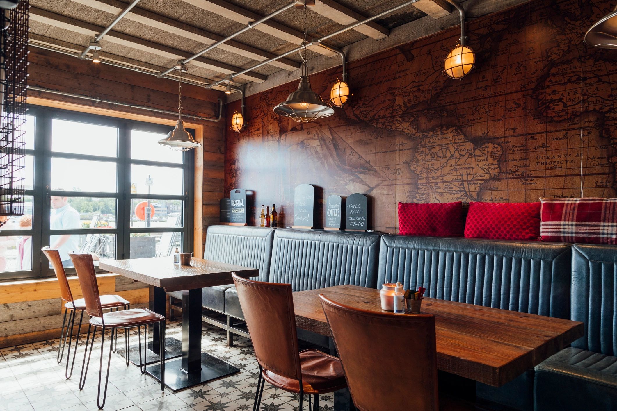 Commercial venue interior suitable for dealer IPTV deployments